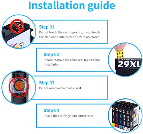 AUBEN 29XL para Epson 29 Cartuchos de Tinta 6 Compatibles con Epson Expression Home XP-255 XP-245 XP-342 XP-442 XP-235 XP-257 XP-345 XP-332 XP-247 XP-445 XP-432 XP-335 XP-435 XP-352 XP-355 XP-455