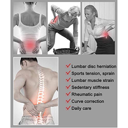 Autocalentador Cintura De Apoyo, Terapia Magnética Correa De Cintura, Soporte Lumbar Rehabilitación Hombres / Mujeres Postura Del Cuerpo Corrección Del Vientre Útero Calor, 3 Juntas Reemplazables,Gris