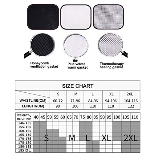 Autocalentador Cintura De Apoyo, Terapia Magnética Correa De Cintura, Soporte Lumbar Rehabilitación Hombres / Mujeres Postura Del Cuerpo Corrección Del Vientre Útero Calor, 3 Juntas Reemplazables,Gris