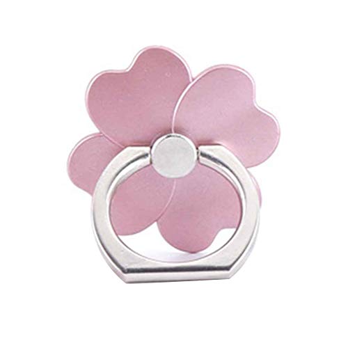 Babysbreath17 Reutilizable de Cuatro Hojas del Soporte de chasis del Anillo Giratorio de 360 ​​Grados móviles titulares de Apoyo Soporte del teléfono Accesorios Oro Rosa