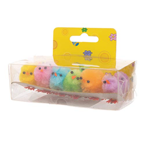 Baker Ross- Pollitos de Peluche de Colores (Pack de 12) -Crear Decoraciones de Primavera y Adornos de Pascua