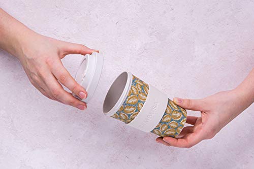 Bambusa Taza de café de bambú Taza Reutilizable del Viaje de Eco Friendly | Bolsa Gratis incluida