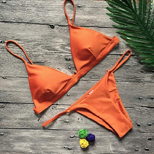 Bañador Mujer 2019 Tops de Bikini Trajes de Baño Tanga Triángulo Suave Acolchado Tops y Braguitas Conjuntos Bikinis Bañador Brasileño