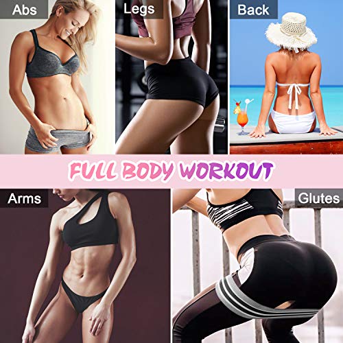 Bandas Elasticas Gluteos Musculacion, 3 Piezas Cintas Elasticas Musculacion para Piernas/Glúteos/Muslo,Bandas de Resistencia para Hombres, Mujeres, Pilates, Yoga y musculación (Pink/Grey/Black)