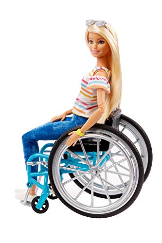 Barbie Fashionista Muñeca rubia en silla de ruedas (Mattel GGL22) , color/modelo surtido