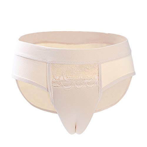 BaronHong Braguitas con Forma de Panty de GIFF escondidas con Punta de Camello travestis transexual (Nude, L)