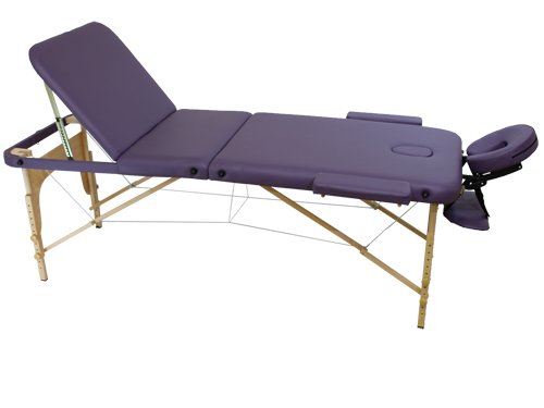 Beltom Camilla de Masaje 3 Zonas portatil 195 x 70 cm. Mesa Cama Banco Plegable Reiki Fsioterapeuta - Purpura