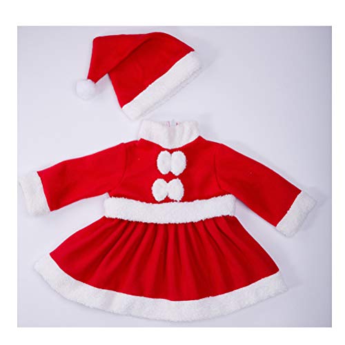 BESTOYARD Conjunto de Disfraz Papa Noel para Bebés Niñas Vestido de Navidad para Bebe - Tamaño 100 cm (Rojo)