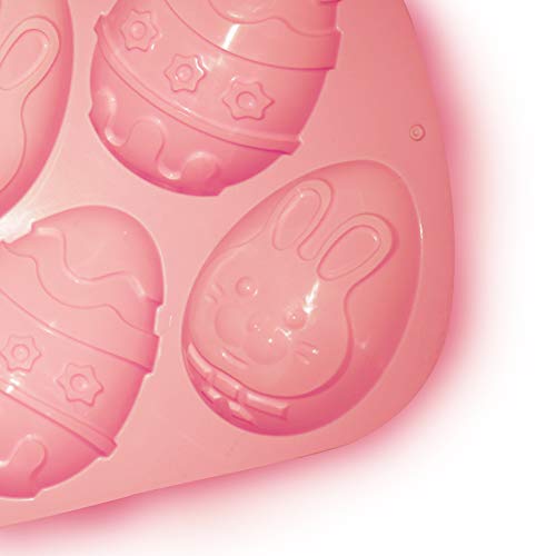 BESTZY 2PCS Molde de silicona con forma de huevo de Pascua para tartas Moldes del Pastel del silicón de jabón de cake de Chocolate