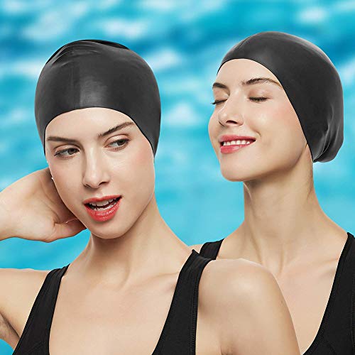 BETOY Gorro de baño, Gorro de Natación para Pelo Largo Infantil - Gorro Piscina - Gorro Natación Mujer y Hombre - - Gorros de Piscina Impermeables Infantil y Adultos