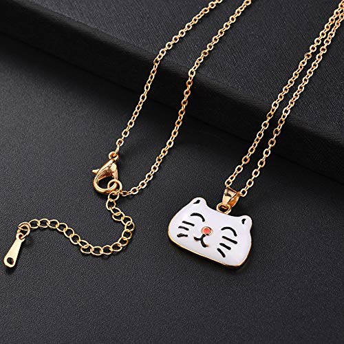 Beuya Conjuntos de Joyas para Mujer con Lindo Gato/Perro/Abeja/Unicornio Pendientes, Colgante y Collar Mejor Regalo Fiesta para Novia y Mujer (Gato)