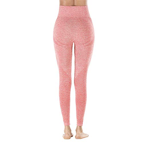 B/H Ial para Hacer Pilates Yoga Pantalones,Leggings Yoga Cintura Alta sin Costuras, Mallas Control Barriga compresión, Leggins botín con Tope Burbuja, Pantalones portivos Gimnasia para Mujer-2_L,y