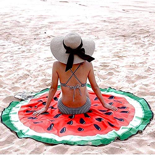 BigMouth Inc – Toalla Playa Melon Agua Sandia Gigante – XXL Redonda Bano Alfombra