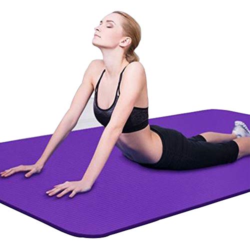 Binwwe Esterilla de Yoga Esterilla de Ejercicio Antideslizante Gruesa para Entrenamiento en el Hogar Gimnasio Fitness Deportes Almohadilla de Ejercicio (Purple, 173cmX60cmX0.6cm)