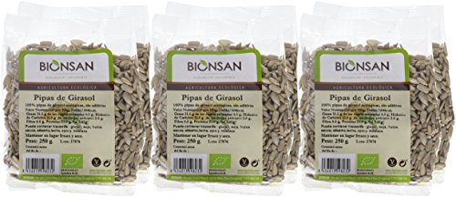 Bionsan Pipas de Girasol Peladas Naturales Ecológicas | 6 Bolsas de 250 g | Total: 1500 gr.