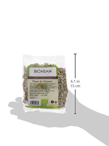 Bionsan Pipas de Girasol Peladas Naturales Ecológicas | 6 Bolsas de 250 g | Total: 1500 gr.