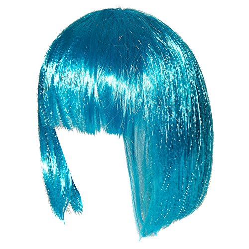 Blue Banana Peluca Estilo Bob para Disfraces - Azul Aguamarina