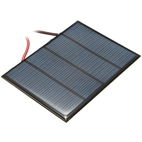 Bluelover 12V 1,5 W Mini Panel Solar Pequeño Módulo De Células De Epoxy Cargador con 1 M Alambre De Soldadura