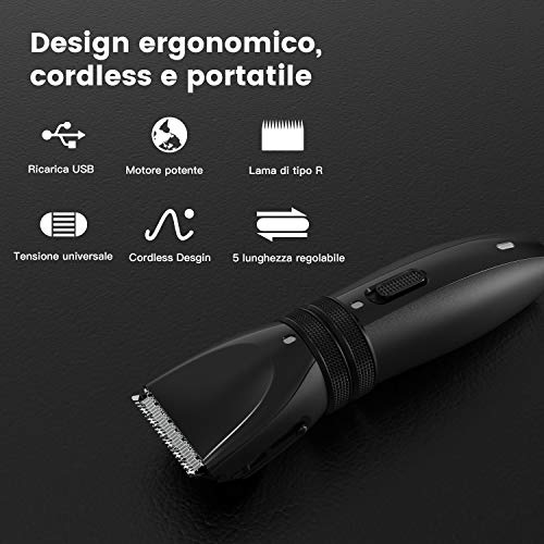 BOIFUN Cortapelos Profesional Hombre Electrico, Kit de Cortapelos para el Hogar Recargable Inalámbrico Portátil, Afeitadora de Barba para Hombre, Adecuado para Uso Diario en el Hogar