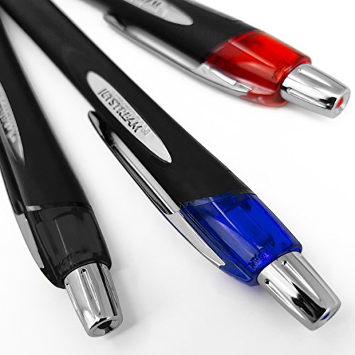 Bolígrafo retráctil Jetstream SXN-210, (Uni-Ball, 1 mm, 2 de color negro, 2 azules y 1 rojo)