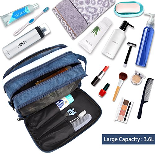 Bolsa de Aseo, VASCHY Bolso de Tocador Impermeable Estuche de Viaje para Maquillaje Bolsa de Cosméticos Bolsa de Lavado con Múltiples Bolsillos