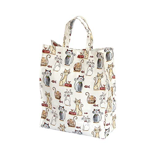 Bolsa de la Compra, Reutilizables con Diseño Bonito Gato, 40 cm x 32 cm x 13 cm, Regalo para las Mujeres y los Amantes de los Gatos