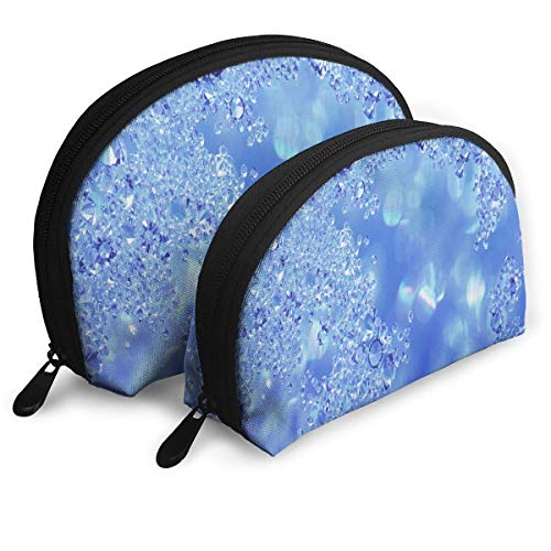 Bolsa de Maquillaje Pinterest Sparkles Portable Shell Toiletry Organizer para Mujeres Party 2 Pack