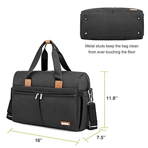 Bolsa de Pañales RUVALINO, Gran Bolso de Viaje, para el Carrito del Bebé, Elegante para Mamá y Papá, Cambiador de Bebé Convertible para Niños y Niñas con Bolsillos Independientes (Gris oscuro)