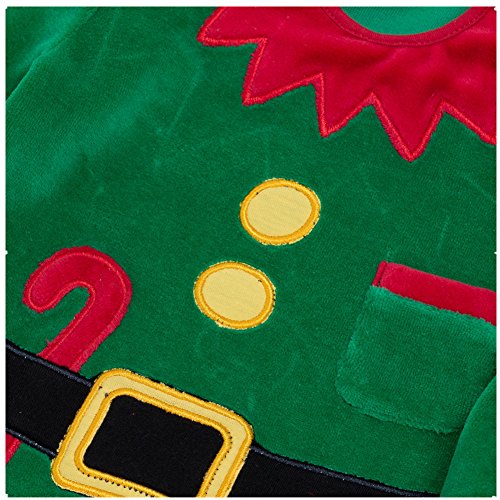 Bom Bom Bebe Navidad Pelele para Dormir Monos Bodies Manga Larga(verde,6-9m)