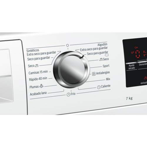 Bosch WTG86262ES Independiente Carga frontal 7kg B Blanco - Secadora (Independiente, Carga frontal, Condensación, Blanco, Giratorio, Tocar, Derecho)