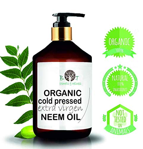 B.O.T cosmetic & wellness Aceite de Neem Virgen Prensado en Frío Primera Presión 100% Puro Bio Aceite Vegetal Non Refinado (250 ml) Azadirachtin 3123.32 ppm.