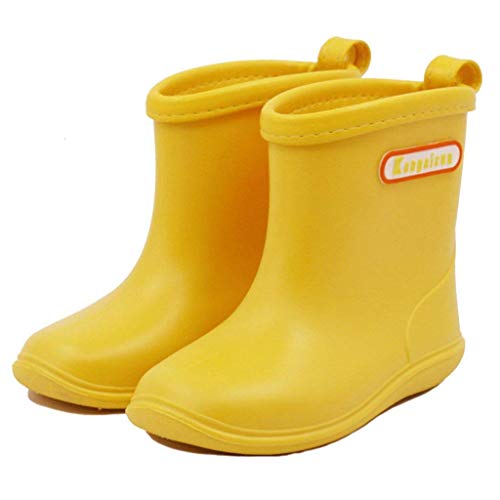 Botas de Agua Impermeable y Antideslizante Caucho de PVC Botas de Lluvia para Niños y Niñas