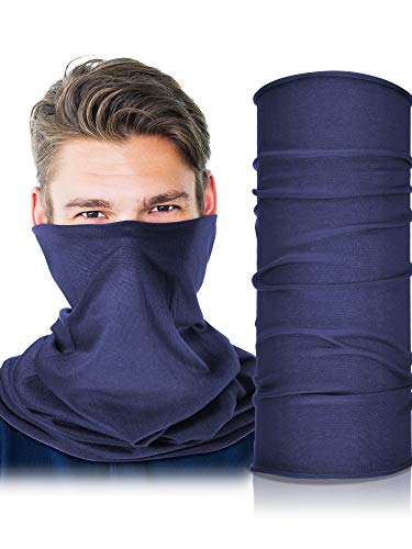 Bragas de Cuello Mágica Bandana de Cabeza Multifuncional Pasamontañas Transpirables para Hombres y Mujeres, Senderismo Ciclismo al Aire Libre (Azul Marino)