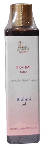 BRAHMI Taila BIO Aceite , Aceite tradicional de masaje anti-estrés a base de hierbas formulada de acuerdo con los principios del Ayurveda, , Certificado LACON GmbH en Europa, Suplemento 100% natural ecológico, Aceite 200 ml