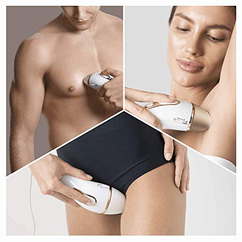 Braun IPL Silk expert Pro 5 PL5137MN - Depiladora láser de luz pulsada de última generación, depilación permanente del vello visible, blanca y dorada