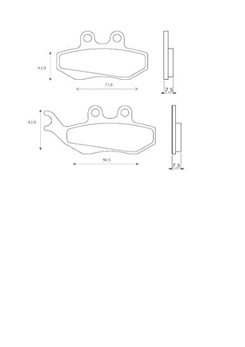 Brenta Pastillas freno organiche Moto para AJP, Aprilia, Benelli, Beta, Gas Gas, -hm