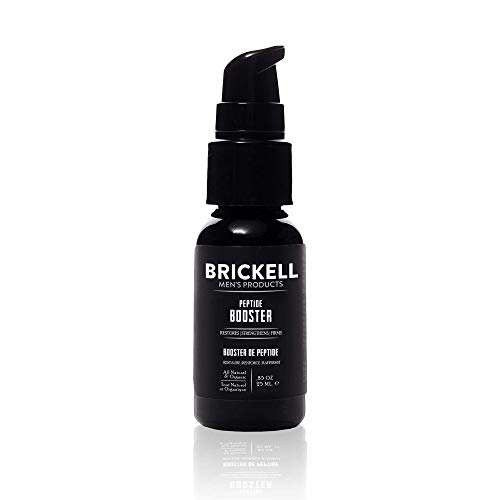 Brickell Men 's Protein Peptides Booster para hombres, para el rostro para reafirmar y restaurar la piel, aumentar la producción de colágeno y combatir el envejecimiento.85 oz, sin perfume