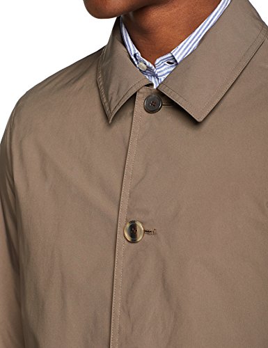 BROOKS BROTHERS Trench Corto BLU Gabardina, Beige (Dark Beige), Large para Hombre