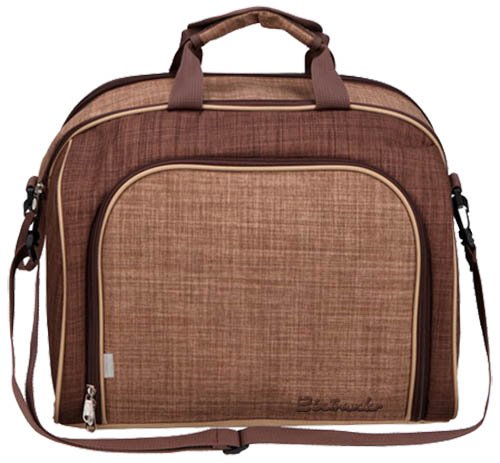 BRUBAKER Bolsa de Picnic para 4 Personas Color Marrón 38 × 30 X 21,5 Cm Bolsa de Hombro con Compartimento de Refrigerante