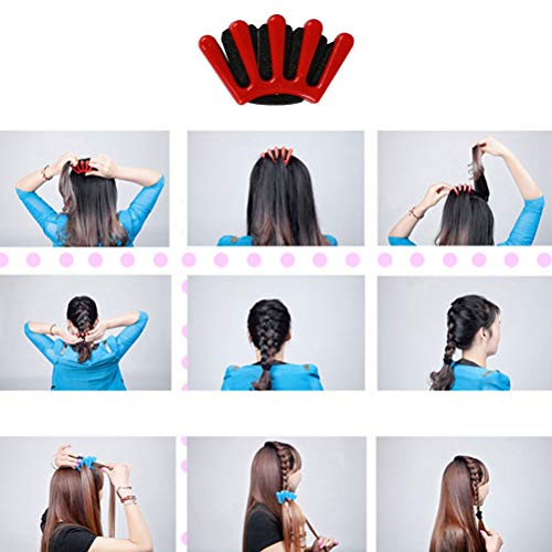 BUYGOO 137 PCS Accesorios de Peinado, Herramientas Accesorios Hacedor Braid Cabello Trenzado Peinado Clip Herramientas para Diseño de Espuma para Niñas Mujeres con Pelo DIY