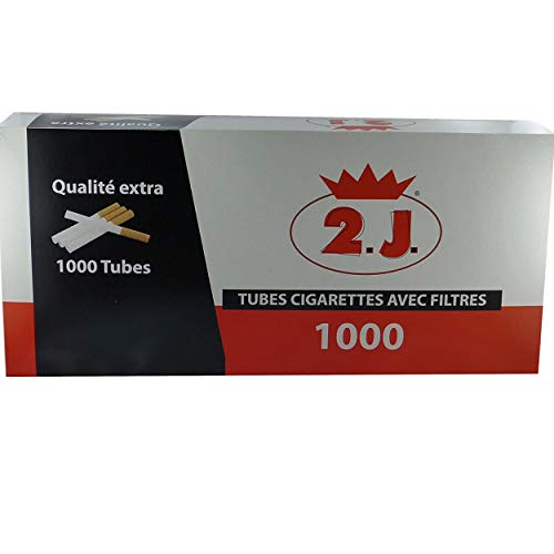 Caja de 1000 tubos de cigarrillos extra en su caja, paquete de 1000 tubos de cigarrillos de alta gama con filtro de marca francesa, baratos para el fumador de tabaco en rollo o fumador de tubo