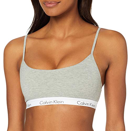 Calvin Klein Bralette Corsé, Gris (GREY HEATHER 020), 34 (Talla fabricante: S) para Mujer