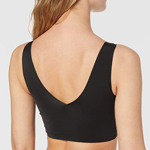 Calvin Klein Lght Lined Bralette (v Neck) Sujetador Estilo, Negro (Black 001), K (Talla del Fabricante: Medium) para Mujer