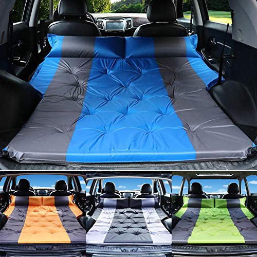 Cama de viaje para el coche, SUV, colchón de aire, colchón hinchable, colchón de aire elevado, colchón de aire portátil, para camping, exterior, superficie gruesa de flocado