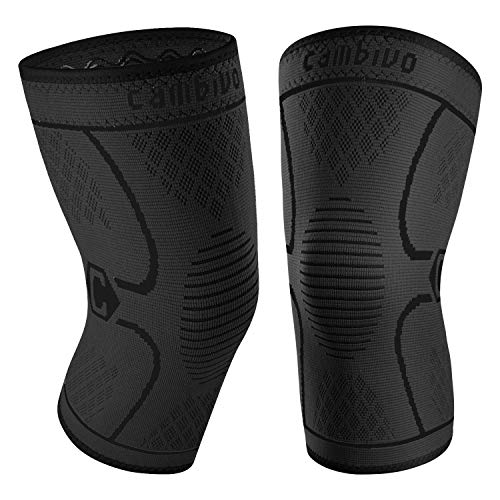 CAMBIVO 2 x Rodilleras Menisco y Ligamento, Rodillera Deportiva para Hombre y Mujer, Rodillera Compresion para Crossfit, Running, Voleibol, Artrosis, Tendinitis