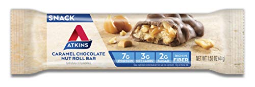 Caramel Chocolate Nut Roll, 5 Bars, 1.6 oz (44 g) Each