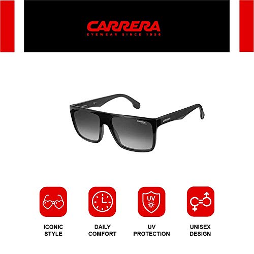 Carrera 5039/S 9O 807 Gafas de sol, Negro (Black/Dark Grey Sf), 58 Unisex-Adulto