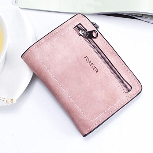 Cartera de pequeña Piel Monedero de Elegante y Moda Rosado para Mujer y Niña por ESAILQ N