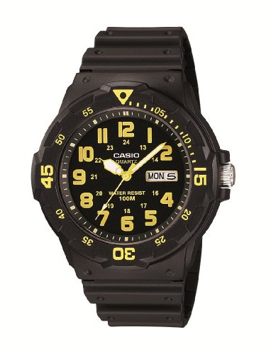 Casio Collection MRW-200H-9BVEF, Reloj con Pantalla de Neón, Hombre, Amarillo