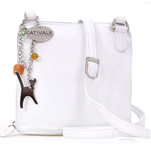 CATWALK COLLECTION - LENA - Bolso bandolera - Cuero - Blanco